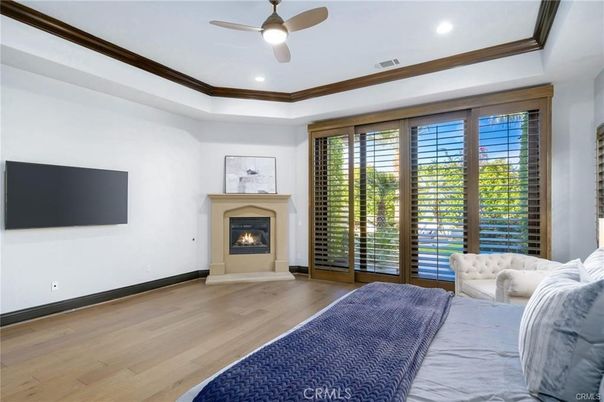 Fireplace, Interior, Recessed Lighting, Wood Texture Flooring