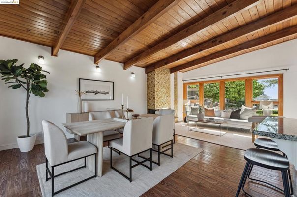 Dining room, Interior, Living room, Wooden Beams, Wooden Ceilings, Wood Texture Flooring
