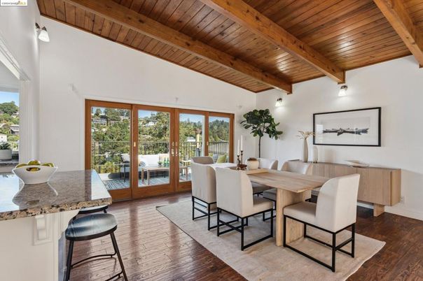 Dining room, Interior, Wooden Beams, Wooden Ceilings, Wood Texture Flooring