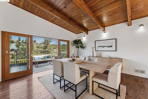 Dining room, Interior, Wooden Beams, Wooden Ceilings, Wood Texture Flooring