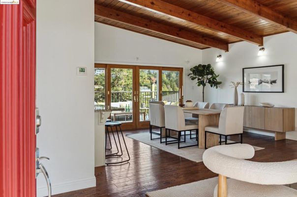 Dining room, Interior, Wooden Beams, Wooden Ceilings, Wood Texture Flooring