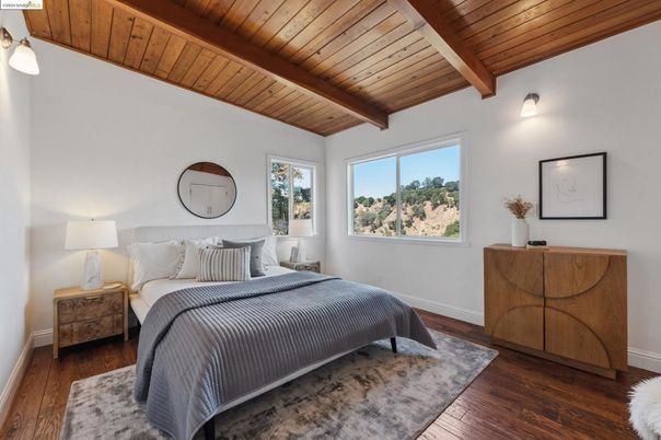 Bedroom, Interior, Wooden Beams, Wooden Ceilings, Wood Texture Flooring