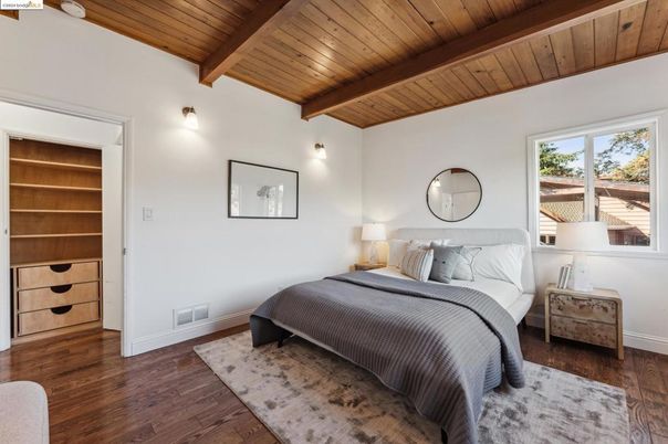 Bedroom, Interior, Wooden Beams, Wooden Ceilings, Wood Texture Flooring