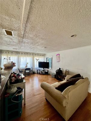 Dining room, Interior, Living room, Recessed Lighting, Wood Texture Flooring