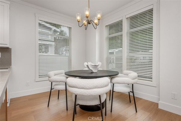 Chandelier, Dining room, Interior, Wood Texture Flooring