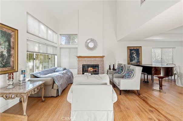 Fireplace, Interior, Living room, Piano, Wood Texture Flooring