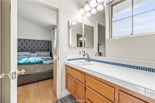 Bathroom, Bedroom, Interior, Tile Countertops, Wood Texture Flooring