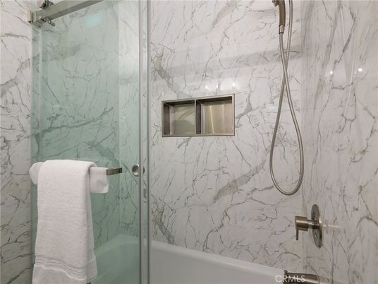 Bathroom, Glass Shower, Interior, Marble Walls