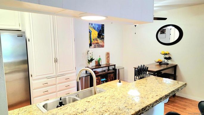 Interior, Kitchen, Wood Texture Flooring