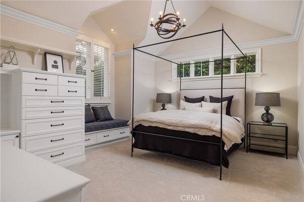 Bedroom, Chandelier, Interior, Recessed Lighting