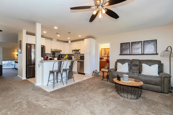 Interior, Kitchen, Living room, Recessed Lighting, Stainless Steel Appliances