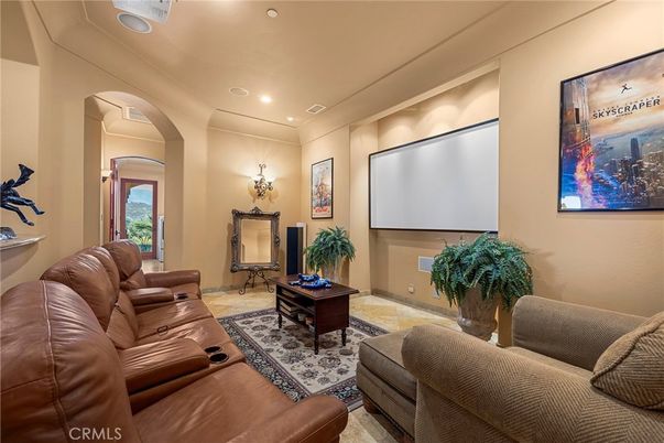 Home Theatre Room, Interior, Living room, Projection Screen, Recessed Lighting, Theatre Room