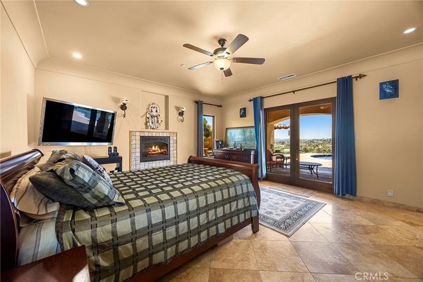 Bedroom, Fireplace, Interior, Recessed Lighting