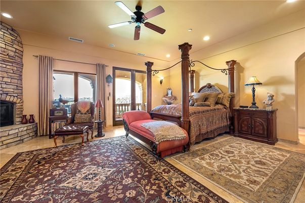 Bedroom, Fireplace, Interior, Recessed Lighting