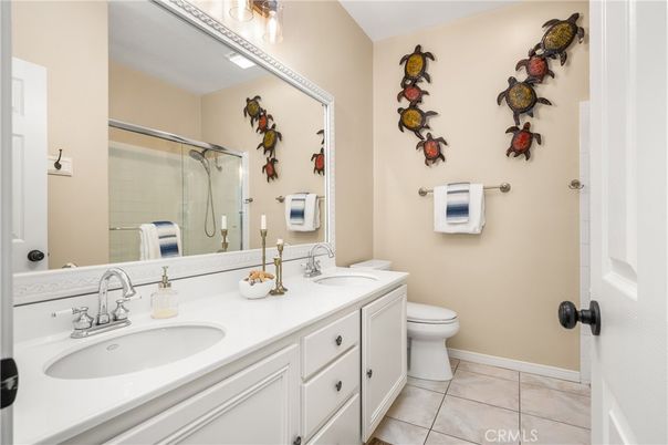 Bathroom, Dual Sink Vanities, Glass Shower, Interior