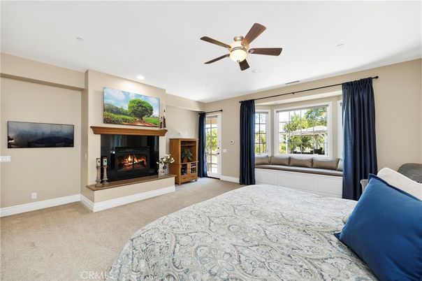 Bedroom, Fireplace, Interior, Recessed Lighting