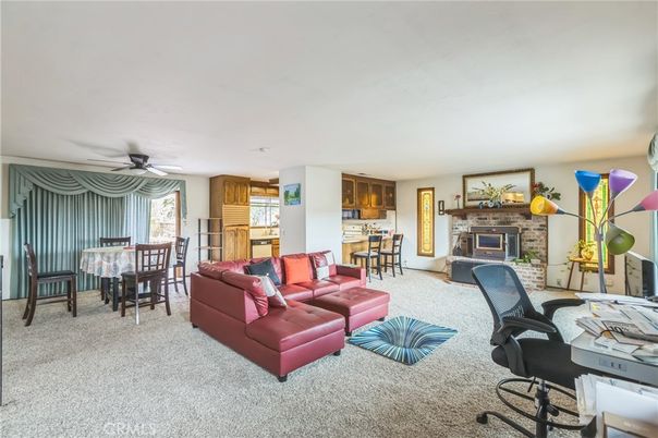 Dining room, Fireplace, Interior, Living room