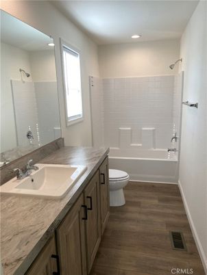 Bathroom, Interior, Recessed Lighting, Wood Texture Flooring