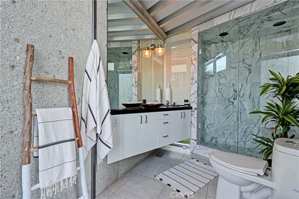 Bathroom, Glass Shower, Interior, Marble Walls