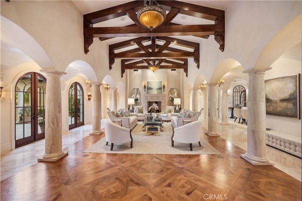 Fireplace, Interior, Living room, Wooden Beams, Wood Texture Flooring