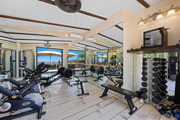 Fitness Equipment, Gym, Interior, Wood Texture Flooring
