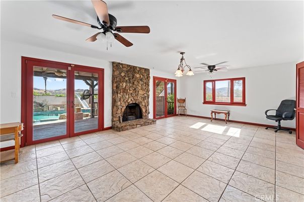 Empty room, Fireplace, Interior, Pendant Lights