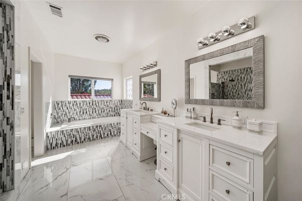 Bathroom, Dual Sink Vanities, Interior, Marble
