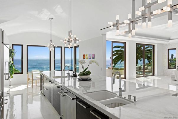 Interior, Kitchen, Pendant Lights, Stainless Steel Appliances, Water