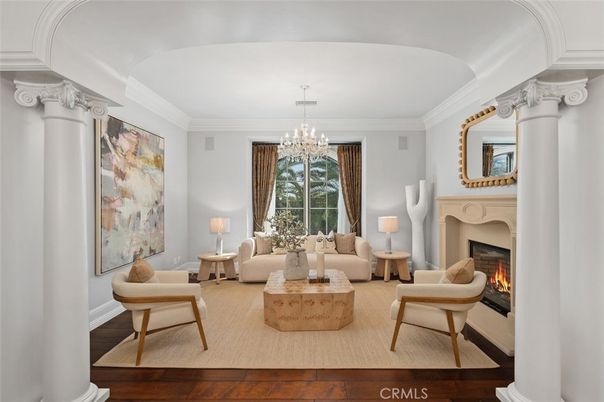 Chandelier, Fireplace, Interior, Living room, Wood Texture Flooring