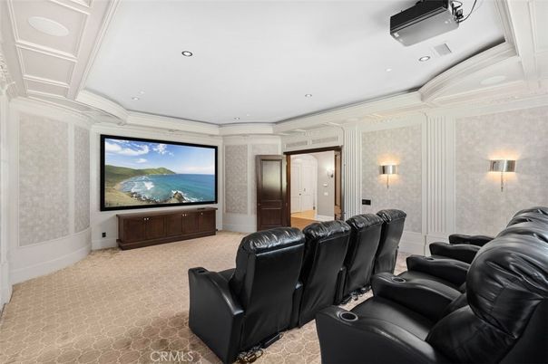 Home Theatre Room, Interior, Projection Screen, Recessed Lighting, Theatre Room