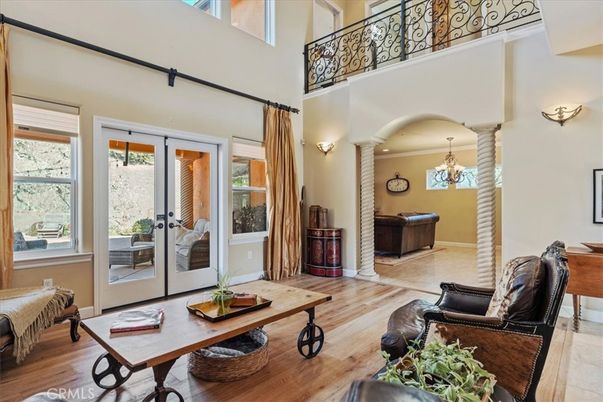 Chandelier, Interior, Living room, Wood Texture Flooring