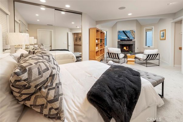 Bedroom, Fireplace, Interior, Recessed Lighting
