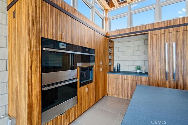 Interior, Kitchen, Stainless Steel Appliances, Wooden Walls