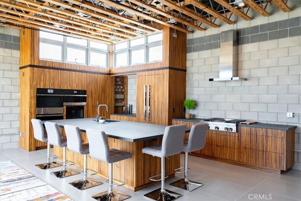 Interior, Kitchen, Stainless Steel Appliances, Wooden Beams