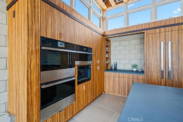 Interior, Kitchen, Stainless Steel Appliances, Wooden Walls