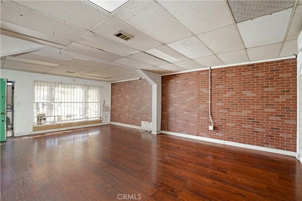 Empty room, Interior, Stone Walls, Wood Texture Flooring
