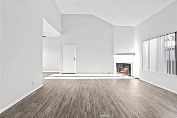 Empty room, Fireplace, Interior, Wood Texture Flooring