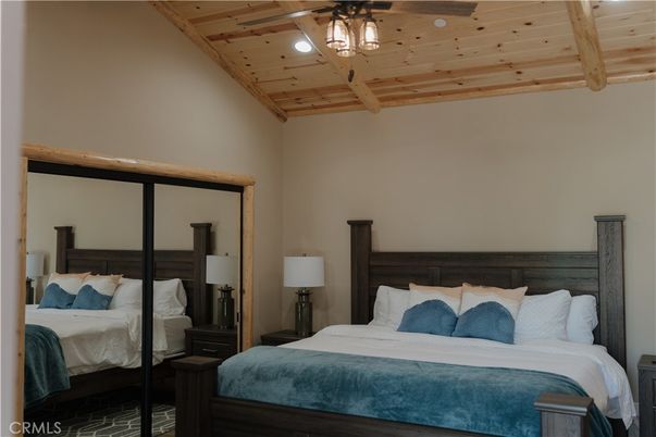 Bedroom, Interior, Recessed Lighting, Wooden Beams, Wooden Ceilings