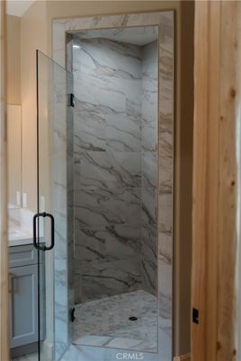Bathroom, Glass Shower, Interior, Marble, Marble Walls