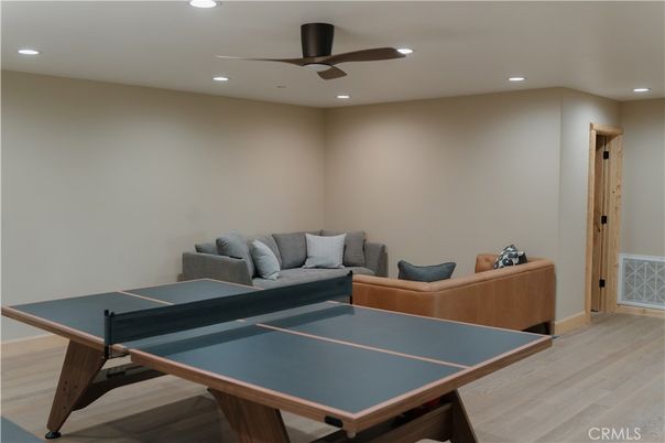 Game Room, Interior, Recessed Lighting, Wood Texture Flooring