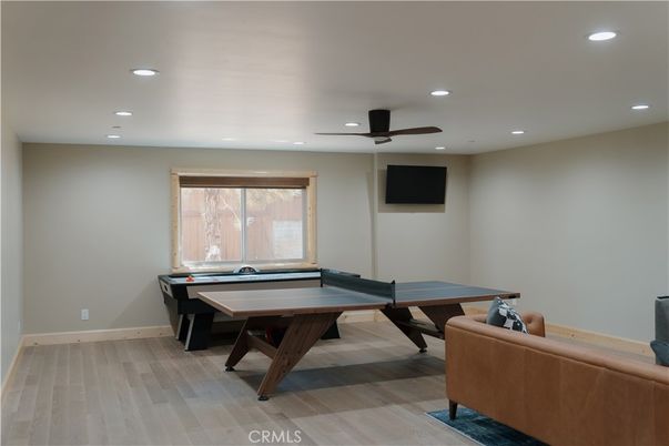 Game Room, Interior, Recessed Lighting, Wood Texture Flooring
