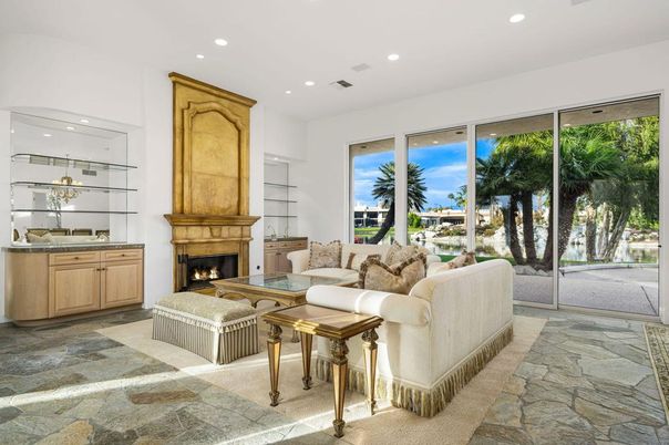 Fireplace, Interior, Living room, Recessed Lighting