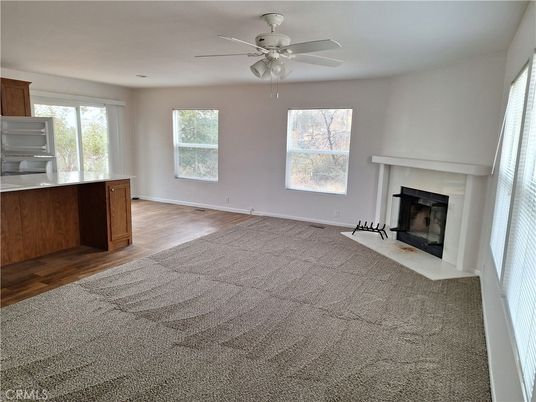 Empty room, Fireplace, Interior, Wood Texture Flooring