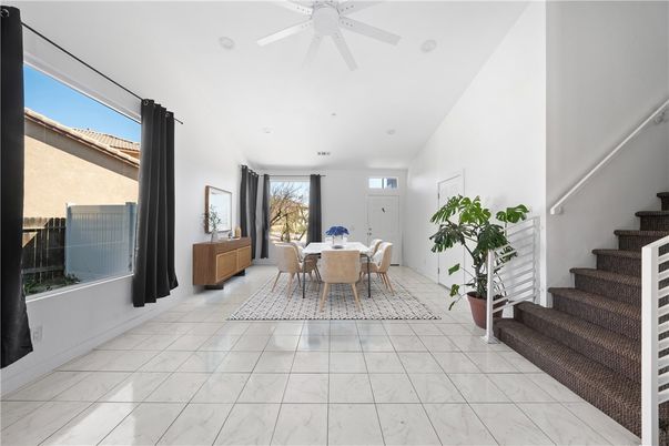 Dining room, Interior, Marble, Recessed Lighting