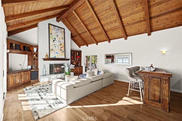 Fireplace, Interior, Living room, Stone Walls, Wooden Beams, Wooden Ceilings, Wood Texture Flooring