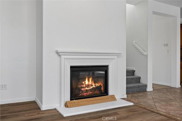 Fireplace, Interior, Wood Texture Flooring