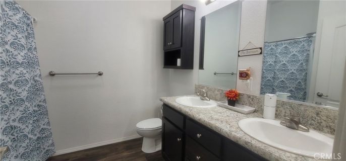 Bathroom, Dual Sink Vanities, Interior, Wood Texture Flooring