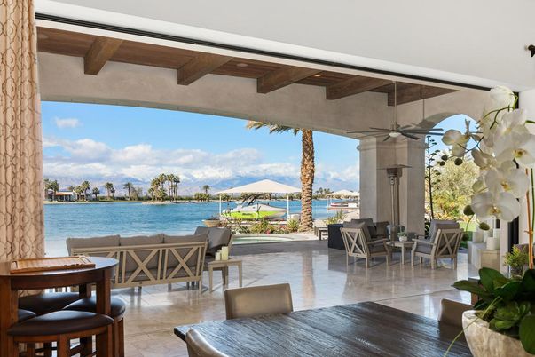 Exterior, Pool, Water, Wooden Beams