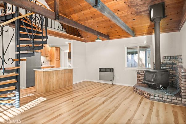 Fireplace, Interior, Kitchen, Wooden Beams, Wooden Ceilings, Wood Texture Flooring