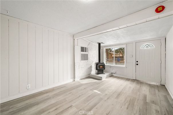 Empty room, Fireplace, Interior, Wood Texture Flooring